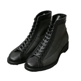 【最短即日発送】BROTHER BRIDGE ブラザーブリッジ S009 HENRY D.GREY CANVAS / VACHETTA BLK ヘンリー レースアップ キャンバス レザーブーツ 日本製【クーポン対象外】【T】｜メンズファッション 本革 ドレスブーツ 革靴 おしゃれ