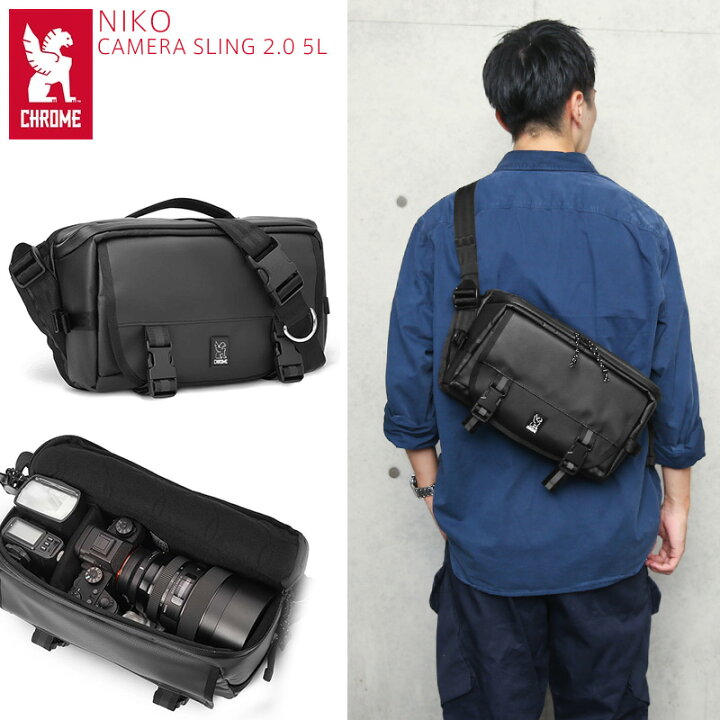 楽天市場 クーポンで最大18 Off Chrome クローム Niko Camera Sling 2 0 ニコ カメラスリング 2 0 5l 1000デニールトラックタープ カメラバッグ カメラ機材 カメラ収納 撮影 写真 T Waiper楽天市場店