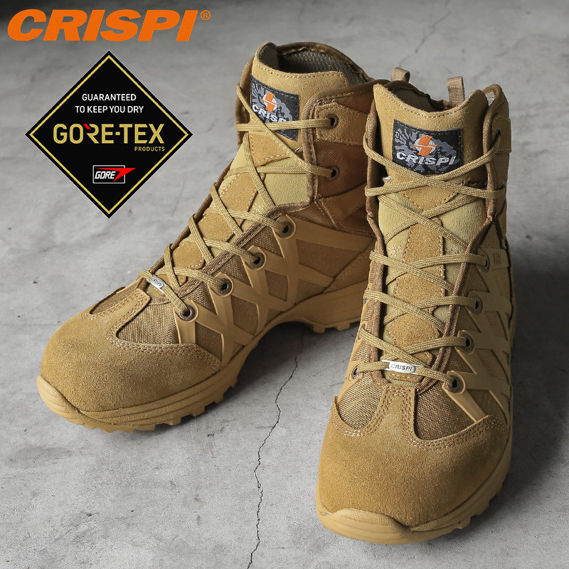 CRISPI クリスピーのGTX ブーツ TAN 最短翌日着 付与 クリスピー 6.0 正規品 GORE-TEX T GTX ARES クーポン対象外