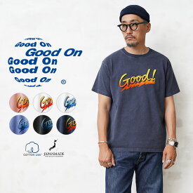 クーポンで最大15%OFF★【あす楽】Good On グッドオン OLSS-1232 S/S 90’s GOODロゴ クルーネックTシャツ 日本製【Sx】【T】｜トップス カットソー メンズ 半袖 ブランド おしゃれ ロゴ 大きいサイズ USAコットン ピグメント 顔料染め