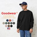 【最短即日発送】クーポンで15%OFF★Goodwear グッドウェア 2W7-8518 USAコットン L/S 四角ポケット Tシャツ【T】｜ロンT 長袖 メンズ カットソー アメカジ インナー ブランド おしゃれ ポケT 秋 冬 ギフト