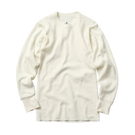 クーポンで最大15%OFF★【あす楽】INDERA MILLS インデラミルズ 880LS HEAVY WEIGHT サーマル NATURAL【T】｜トップス インナー ワッフル Tシャツ カットソー 長袖 ロンt クルーネック ブランド おしゃれ 大きいサイズ 保温 防寒 暖かい