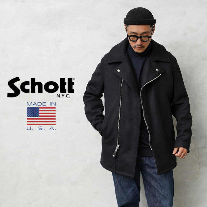 楽天市場】【あす楽】Schott ショット 766US メルトン ウール ジップ 