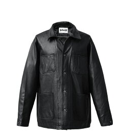 Schott ショット 3111050 LAMB LEATHER カバーオール ジャケット【7823950079】【クーポン対象外】【T】｜カーコート レザージャケット 本革 シープスキン メンズ アウター バイク 経年変化 アメカジ おしゃれ ブランド