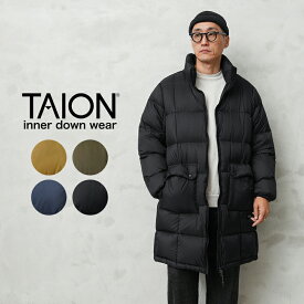 【あす楽】今なら20%OFF★TAION タイオン TAION-102VZMT-LONG MOUNTAIN LINE パッカブル ボリューム ダウンコート【D9】【クーポン対象外】【T】｜メンズ アウター 大きいサイズ ロング ジャケット アウトドア キャンプ 無地 ブランド おしゃれ