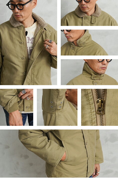 楽天市場】米海軍 U.S.NAVY N-1 デッキジャケット USED加工 SOLID＆U 