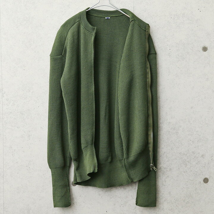 楽天市場】実物 USED スウェーデン軍 ジップアップ ウールセーター 