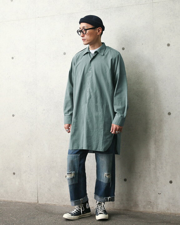 楽天市場】実物 USED スイス軍 プルオーバー グランパシャツ【クーポン 