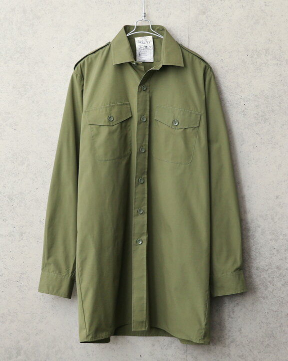 楽天市場】実物 USED イギリス軍 GENERAL SERVICE シャツ オリーブ 