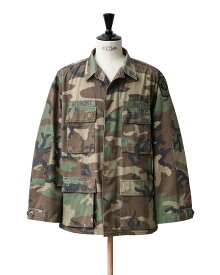 実物 USED 米軍 BDU WOODLAND CAMO ジャケット 中期型 ノンリップ【クーポン対象外】【I】｜ミリタリージャケット フィールドジャケット メンズ アウター 軍放出品 軍モノ 大きいサイズ 古着 おしゃれ カモフラージュ