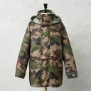 実物 USED フランス軍 CCE CAMO WATERPROOF フィールドパーカ 4ポケット【クーポン対象外】【I】｜メンズ アウター 大きいサイズ ミリタリー マウンテンパーカー 迷彩 カモフラージュ 古着 ファッション おしゃれ 夏 ワイパー