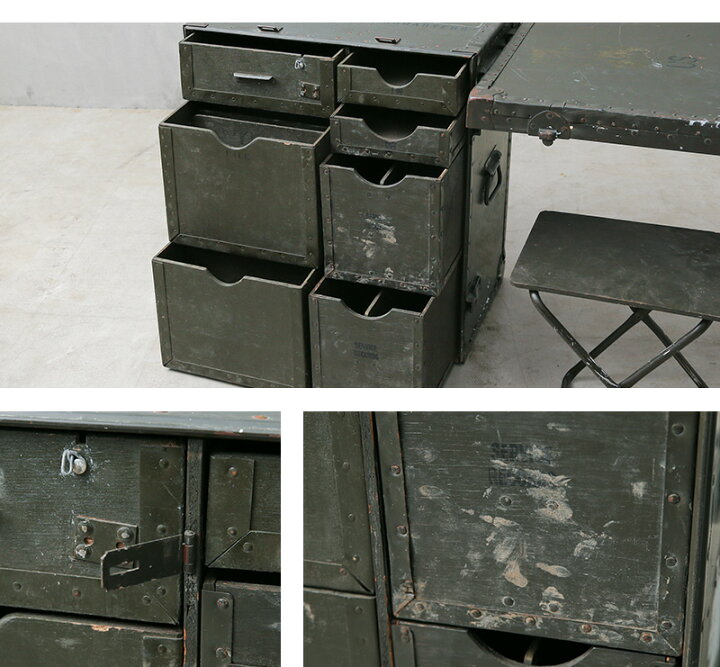 楽天市場】実物 USED 米軍 U.S.ARMY 米陸軍 フィールドデスク 中隊 