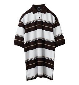 クーポンで最大15%OFF★Cal Top キャルトップ CLTP185 STRIPE BORDER POLO SHIRTS ストライプ ボーダー ポロシャツ【T】｜メンズ 半袖 縞柄 ストリート アメカジ 大きいサイズ カジュアル ブランド ファッション おしゃれ