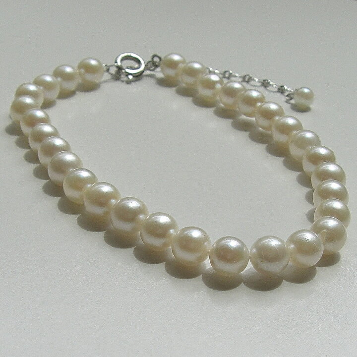 楽天市場】あこや真珠ブレスレット5mm-5.5mm 金具SV 【ホワイト】K14 