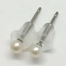 【花珠級】アコヤ真珠ピアス2.5mm-3mm 金属アレルギー対応純チタン直結　スタッド　ホワイト　本真珠6月誕生石 パール　66 あこや真珠　仕事用　職場用