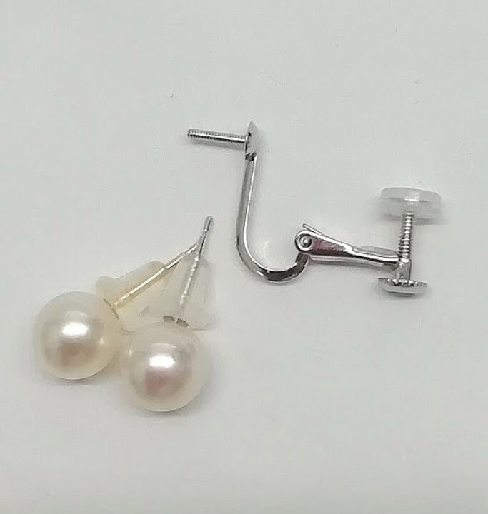 楽天市場】【花珠級】あこや真珠7mm-7.5mm直結 K18K14ピアスかSV 