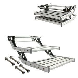 �蓮 RV �X�e�b�v �L�����s���O�J�[�X�e�b�v �L�����s���O�J�[�K�i 12V LED ���C�g�t�� �ω׏d150KG �A���~�����܂肽���݃X�e�b�v ����~�ߐ݌v �_�u���X�e�b�v ���s�p�g���[���[�A�L�����s��