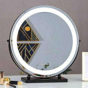 化粧鏡 卓上鏡 LEDミラー 女優ミラー 大型 明るさ調節可能 三色照明モード 丸型 化粧ミラー ハリウッドミラー 寝室化粧台鏡 360度回転 ホワイト/ブラック/ゴールデン 30cm/40cm/50cm