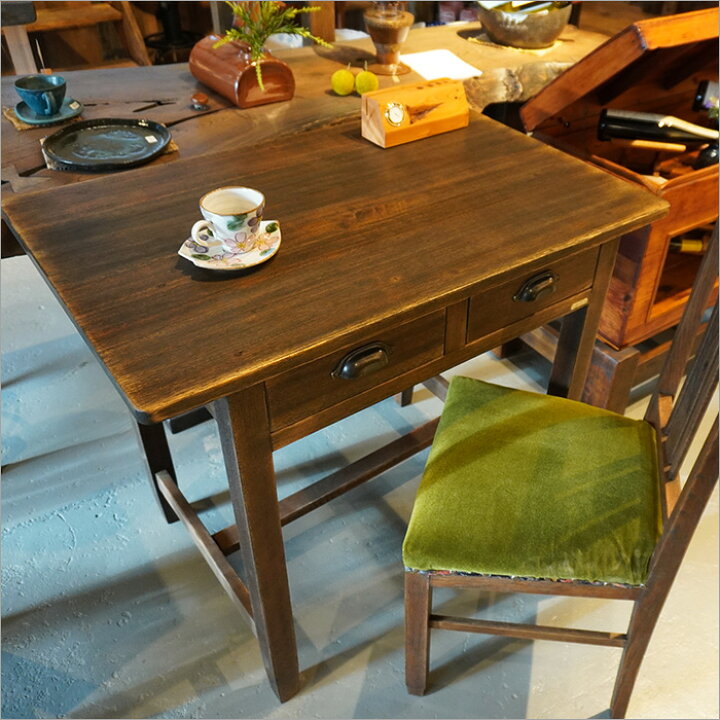 楽天市場】【完成品】木製 アンティーク デスク 単品 89×57 ワーク 