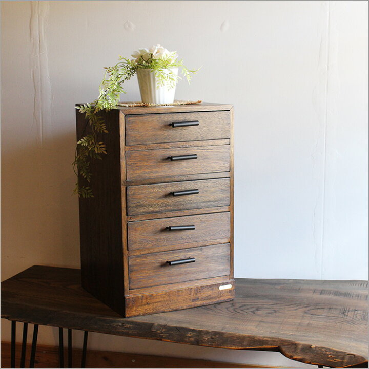 楽天市場】小引き出し 5段 木製 アンティーク ミニチェスト 小物入れ  