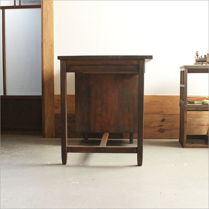 楽天市場】パソコンデスク 木製 机 総無垢材 ワークデスク  