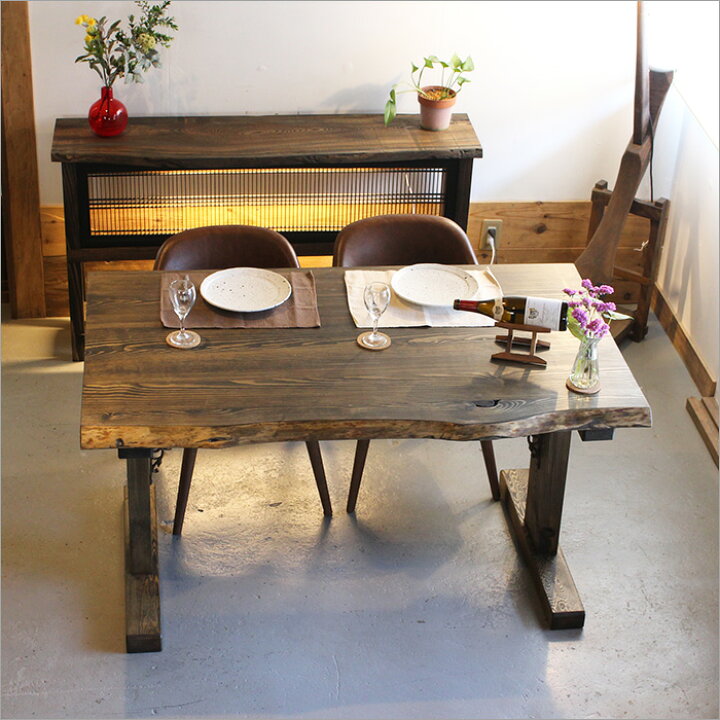 楽天市場】設置無料 日本製 古材 無垢 アンティーク ダイニング  