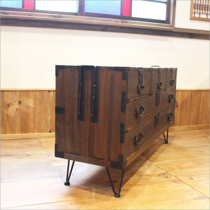 楽天市場】一点物 和箪笥 アンティーク 和ダンス リメイク品 幅118cm 