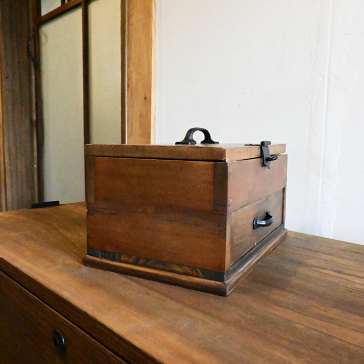 楽天市場】【1点物】裁縫箱 アンティーク 木製 小引き出し 小箪笥 卓上 