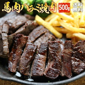 【送料無料】タレ漬け馬ハラミ焼肉用 500g 【加熱用】 焼肉 バーベキュー ハラミ 馬ハラミ メガ盛り 焼き肉 BBQ 父の日 ギフト 父の日 ギフト 馬肉焼き肉 馬焼肉 馬肉焼肉