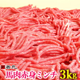 馬肉 上赤身 ミンチ 3kg まとめ買い ワンちゃん にも大人気の ヘルシー 生肉 ペットフード 高級 ドッグフード 高品質 低カロリー ローカロリー 高タンパク ペット 馬肉 無添加 犬 みんち ひき肉 挽肉 挽き肉 gks