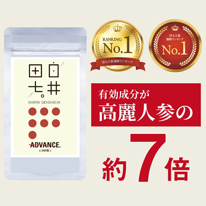 楽天市場】【P10倍】田七人参 サポニン ジンセノサイド 白井田七 高麗 