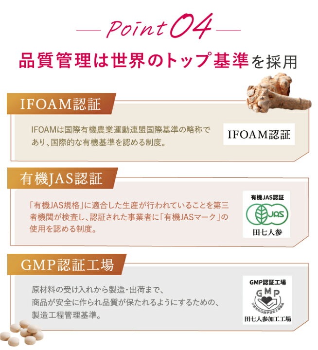 楽天市場】【ポイント10倍！】田七人参 サポニン ジンセノサイド 白 
