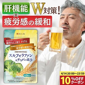 【4/14 20:00〜10％OFFクーポン】＼レビューでもう1袋／ スルフォラファン サプリ 肝機能 肝臓 エキス 肝臓サプリ グルコシノレート ギャバ gyaba alt ALT値 ストレス 疲労 睡眠 血圧 下げる スルフォラファン&ギャバの恵み ブロッコリースプラウト