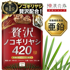 ノコギリヤシ 亜鉛 男性 スッキリ のこぎりやし 田七人参 高麗人参 贅沢ノコギリヤシ420 黒大豆 牡蠣 サプリメント サプリ 頭皮 和漢の森 漢方