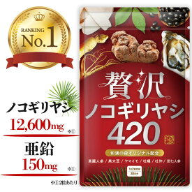 ノコギリヤシ サプリ 亜鉛 ノコギリヤシエキス 男性 スッキリ のこぎりやし 田七人参 高麗人参 贅沢ノコギリヤシ420 黒大豆 牡蠣 リジン アルギニン サプリメント 和漢の森 漢方