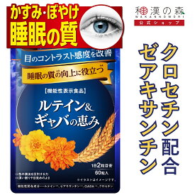 目のぼやけ かすみ ルテイン サプリ クロセチン ギャバ GABA 疲労感 サプリ ゼアキサンチン ブルーライトカット ピント調整 目のピント 田七人参 アイケア 疲労緩和 睡眠 cp 和漢の森 ルテイン＆ギャバの恵み