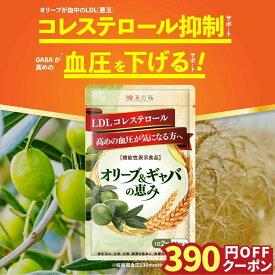 【4日20時〜 ★10％OFF】 コレステロール 下げる サプリメント LDL コレステロール 血圧 サプリ 高め 血圧サプリ オリーブ ギャバ gaba サプリ 悪玉コレステロール 和漢の森 疲労 ストレス ぎゃば 睡眠 サプリ オリーブ&ギャバの恵み 漢方セレクト