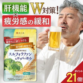 【神トク★エントリーでポイント21倍】スルフォラファン サプリ 肝機能 肝臓 エキス 肝臓サプリ グルコシノレート ギャバ gyaba alt ALT値 一時的な ストレス 疲労 睡眠 血圧 下げる スルフォラファン&ギャバの恵み ブロッコリースプラウト サプリメント