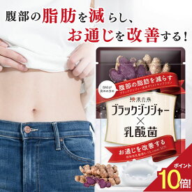 【ポイント10倍】【国際中医師監修】ダイエットサプリ ブラックジンジャー サプリ 便通 腸活 腸内環境 内臓脂肪 サプリメント 乳酸菌 ダイエット サラシア 内臓脂肪 皮下脂肪 お通じ イヌリン あお季の杜 和漢の森 ブラックジンジャー×乳酸菌
