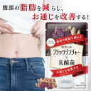 【神トク★エントリーでポイント21倍】 ダイエットサプリ ブラックジンジャー サプリ 便通 腸活 腸内環境 内臓脂肪 サプリメント 乳酸菌 ポリメトキシフラボン ダイエット サラシア 内臓脂肪 皮下脂肪 お通じ イヌリン あお季の杜 和漢の森 ブラックジンジャー×乳酸菌