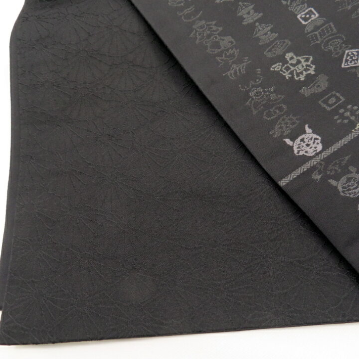 楽天市場】喪服用帯・黒共帯・黒喪帯・袋帯少々難有・新品・未仕立絵 