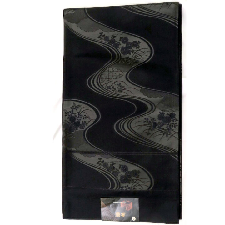 楽天市場】喪服用帯・黒共帯・黒喪帯袋帯・六通柄・流水様新品・未仕立 