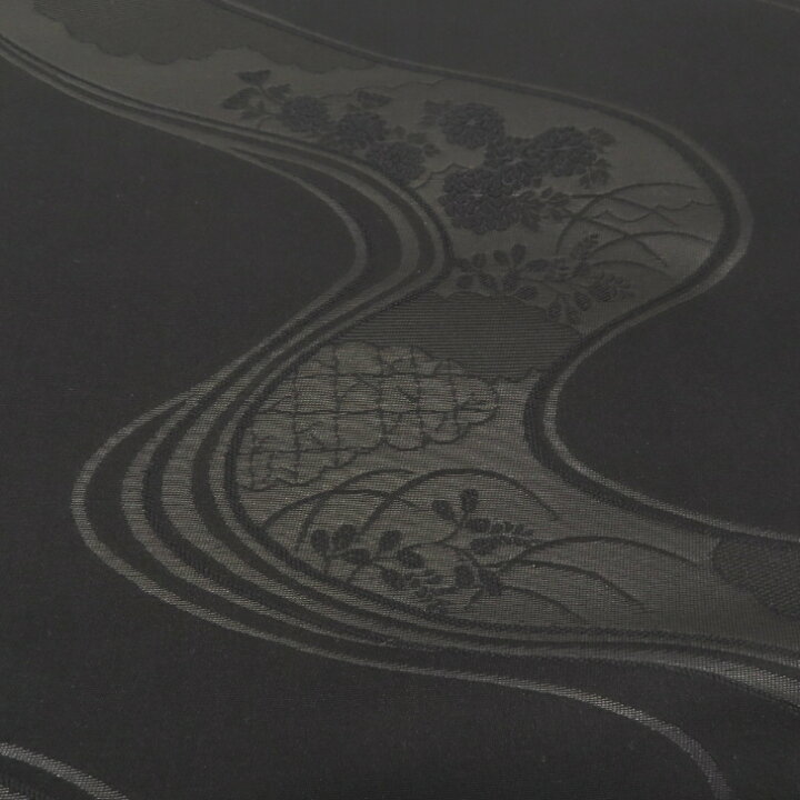 楽天市場】喪服用帯・黒共帯・黒喪帯袋帯・六通柄・流水様新品・未仕立 