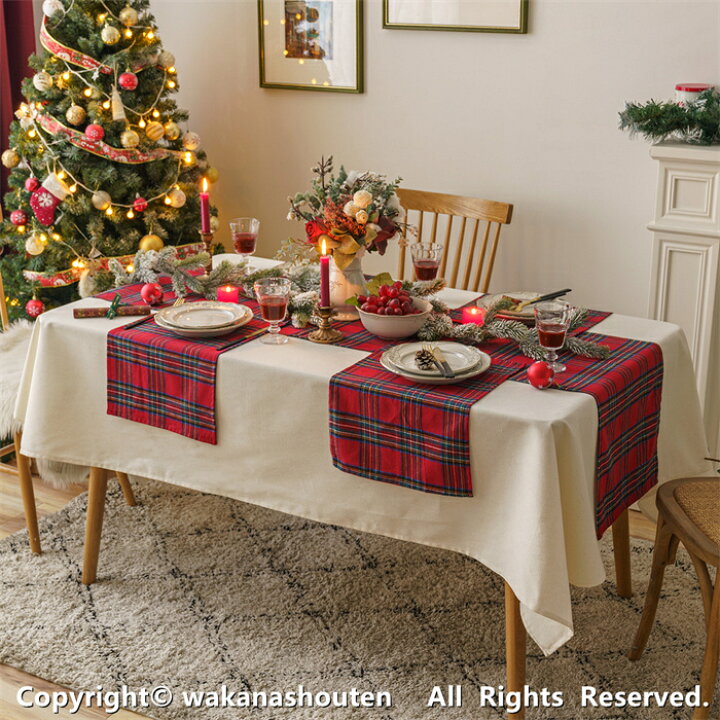 楽天市場】送料無料 クリスマスオーナメント テーブルランナー 