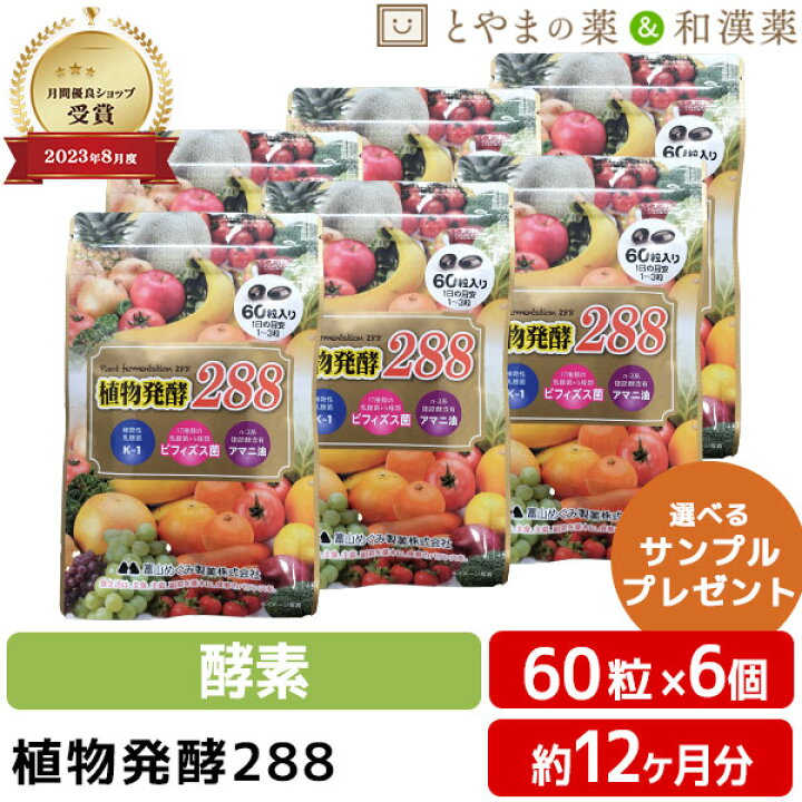 楽天市場】植物発酵 288 6個 セット | フルーツ 植物性 乳酸菌 アマニ  