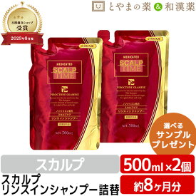 薬用シャンプーPK 詰替用500ml 2個セット | スカルプタイム スカルプシャンプー ノンシリコン ふけ かゆみ 薬用シャンプー リンスイン 男性用 薬用 女性用 メンズスカルプ 乾燥 頭皮 ボリューム ハリ ギフト まとまる 綺麗 かみのけ 髪 かみ