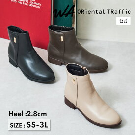 【SALE】【新作】ショートブーツ レディース 2.8cm 歩きやすい 履きやすい メタルモチーフ ローヒール ショート ブーツ シューズ 柔らかい 秋 冬 おしゃれ かわいい 暖かい 防寒 黒 ブラック ベージュ カーキ 送料無料