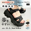 【クーポン有】レディース サンダル 厚底 厚底サンダル スポーツサンダル スポサン 疲れにくい 柔らかい パデット ボリューム感 マジックテープ ストラップ ベルト クーポン利用時返品交換不可