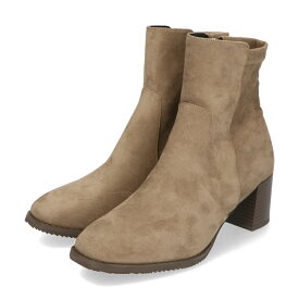 【最大20％オフクーポン有】【P5倍】【SALE】【新作】ブーツ レディース 6cm チャンキーヒール 柔らかい 疲れにくい 美脚効果 伸縮性 ストレッチ素材 ベージュ 黒 ブラック ホワイト グレー 安定感 歩きやすい お出掛け 秋 冬 送料無料