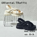 【ポイント10倍】【クーポン有】【SALE】【新作】サンダル レディース 厚底 パデット 踵ストラップ 伸縮性 歩きやすい カジュアル 黒 ブラック ベージュ クロスベルト厚底サンダル